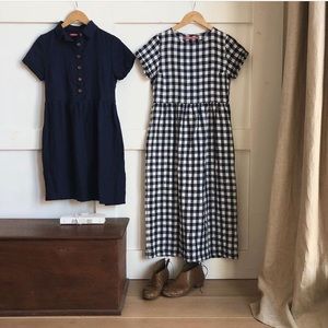 Pyne & Smith Navy Blue Model No. 23 Linen Dress - Size S